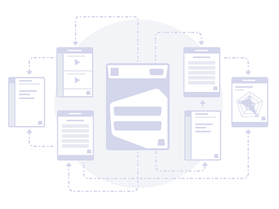 App Wireframe Visual app illustration wireframe