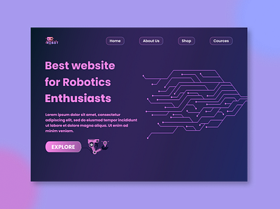 Website landing Page Hero Section Design ui