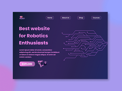 Website landing Page Hero Section Design