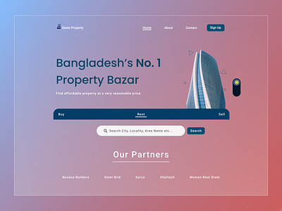 Sento Property- Buy, Rent, Sell (Landing Page) ui