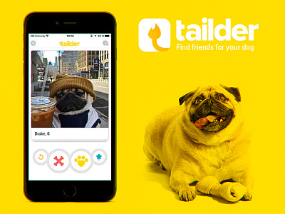 Tailder — Tinder for the dog app dog funny joke tailder tinder