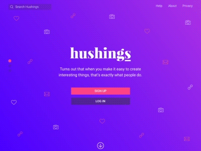 Hushings animation gradient motion slider startpage webdesign анимация слайдер