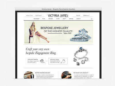 Victoria James Concept baskerville brandon deco digital fashion jewellery vintage web white