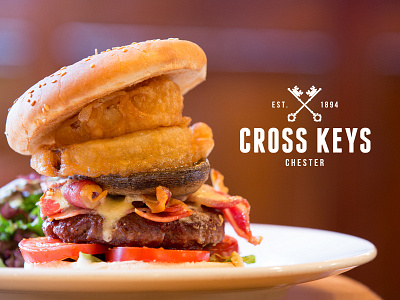 Cross Keys - Hero & Logo design digital food logo restaurant web