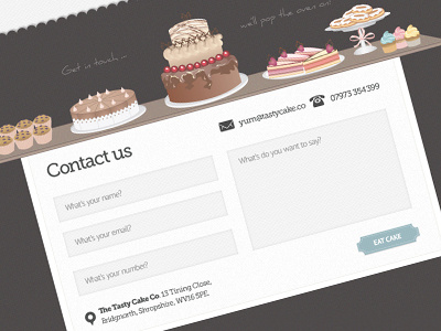 Cake Contact Form contact design form graphic website