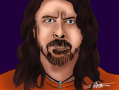 Dave Grohl caricature graphic design illustration people portrait