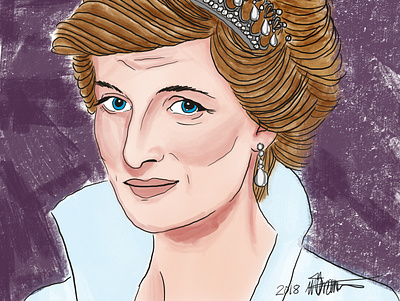 Princess Di caricature graphic design illustration people portrait