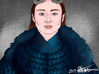 Sansa Stark caricature graphic design illustration people portrait