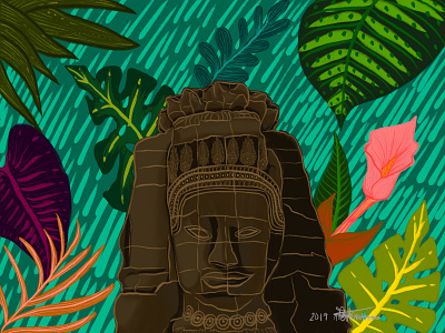 Angkor graphic design illustration places