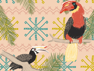 Mangyan + Kalaw animals drawing graphic design illustration patterns tribe
