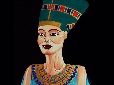 Nefertiti drawing illustration people portrait
