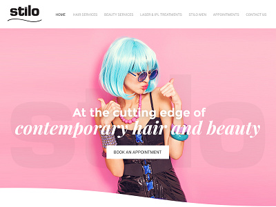 Website - Hair Salon beauty clean fashion hair men modern responsive salon style treatment webdesign women