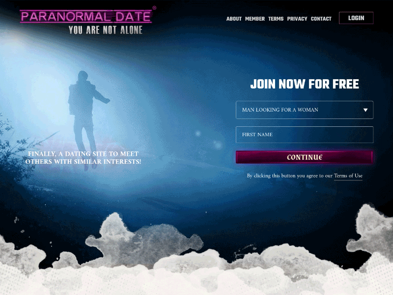 Paranormal Date - Website Redesign alien alternative date dating ghost love pair paranormal romance sobrenatural ufos