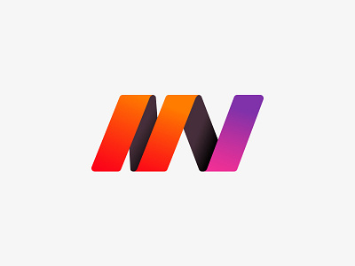 MN - Logo gradient letter logo m n