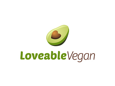 Dating Logo avocado dating find fruit green heart logo love romance sinking vegan website