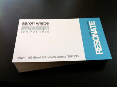 Resonate Business Cards business cards