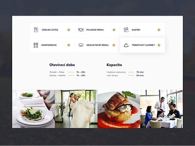 Lesni Hotel – Restaurant accomodation gastronomy hotel light navigation restaurant secondary tiles ui web webdesign