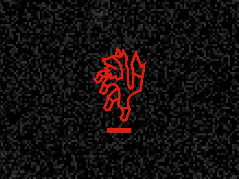 Retro fox 3D 🐺 3d emblem fox gif grey illustrator logo noise red retro snow