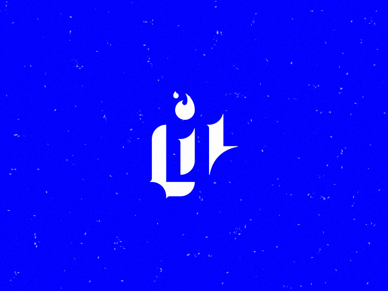 LIT🔥 blink blue calligraphy dribbble fire flames font fraktur gif illusion logo logotype