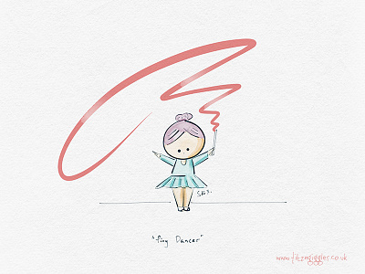 Tiny Dancer character design dancer digital art girl ipad ribbon sketch