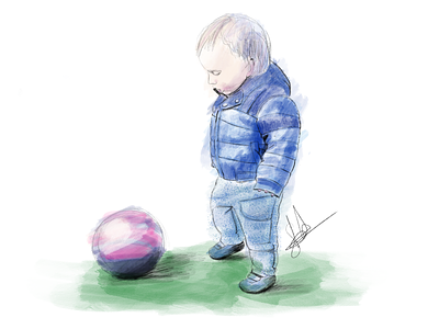 Little boy sketch illustration sketch