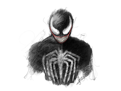 Venom sketch illustration marvel sketch spider man venom