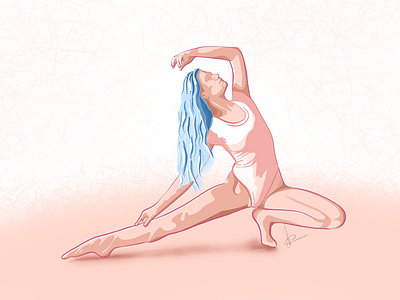 Yoga girl - illustration