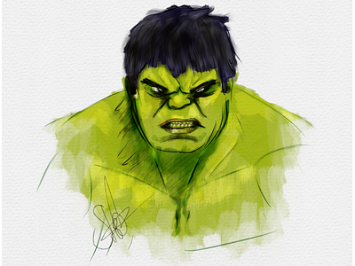 Hulk - illustration hulk illustration ipadpro marvel procreate sketch