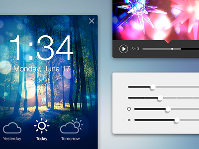 Mobile UI Inspiration flat icon ios 7 mobile slider ui