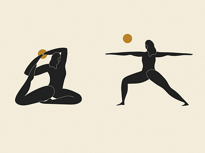 Yoga Illustrations branding graphic design illustration