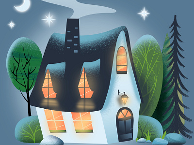 Cozy cottage illustration