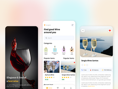 Wine Shop app application design mobiledesign ui