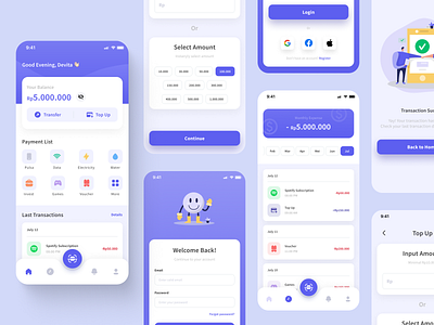 E-Wallet App design e wallet mobile app ui