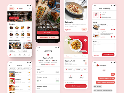 Restaurant Reservation App food mobile app restaurant ui ui design