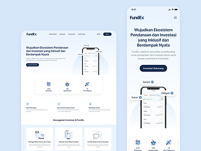 FundEx Landing Page Redesign desktop hero page investation landing page mobile responsive ui ui design website