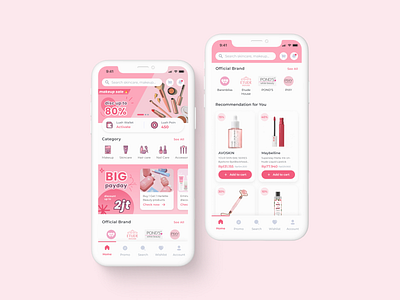 Beauty E-Commerce Mobile App beauty beauty app cosmetic design e commerce makeup mobile mobile app skincare ui ui design
