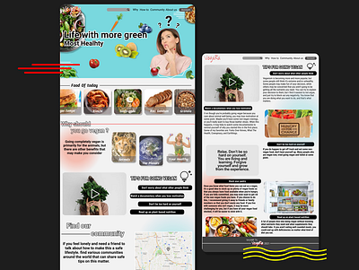 Web Design branding concept desainweb design foodwebsite graphic design ui uiux vegan veganism web webdesign website websiteconcept webvegan