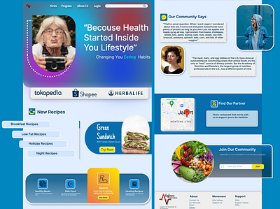 Hefowo - Healthy Web Design app branding design healthy healthyfood healthyweb illustration logo mobileapps ui uiux uiwebsite webdesign website