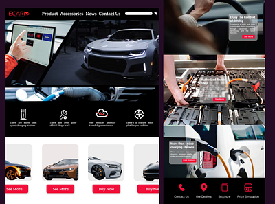Electric Cars Web Design app apps branding cars design ecars graphic design hyundai illustration landingpage logo mobileapps project tesla ui uiux ux vector webdesign website