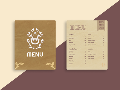 Warkop menu book design