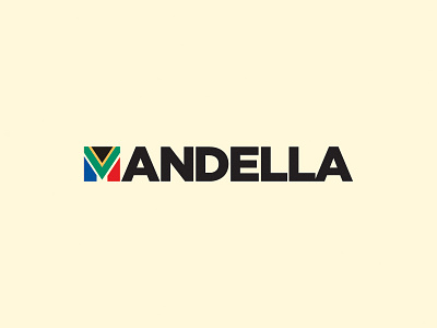 M - Mandella flag m letter mandella nelson south africa