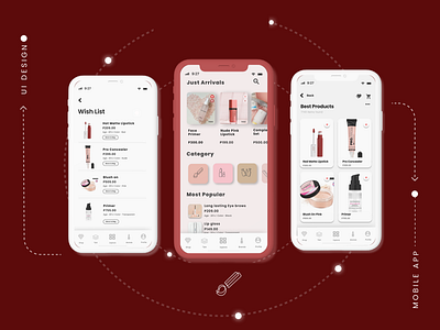 Cosmetics App case study cosmetics cosmetics app design makeup mobile app online prototype shopping ui ui design ux ux design web