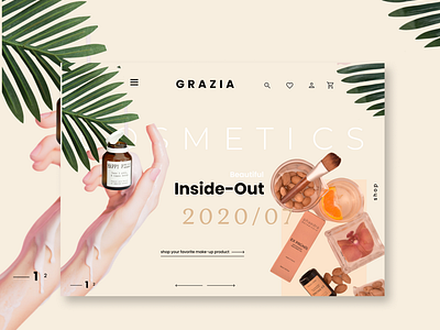 Online Makeup Shopping: Landing Page