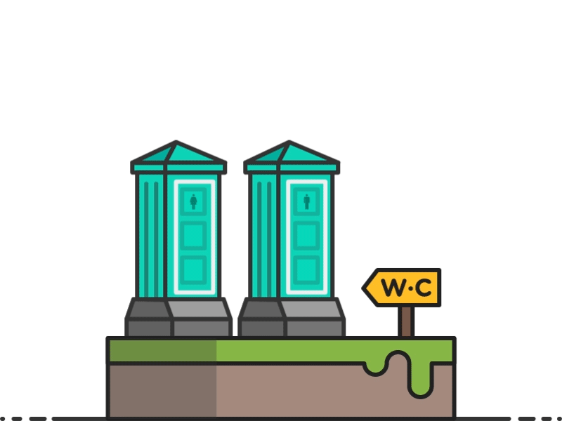 Toilet _ Gif by minihong on Dribbble