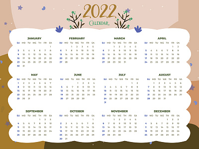 Happy New Year 2022 Calendar