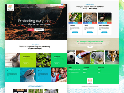 Habitat - Wildlife & Environment Theme environment homepage index landing template theme ui web website wildlife