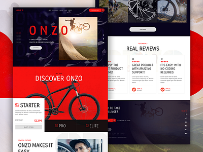 Onzo - A Single Product Theme homepage index landing product template ui web website