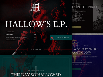 AFI - Hallows EP Lyric Site mocktober october ui web website