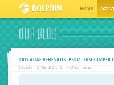 Dolphin - Header header navigation web website wordpress