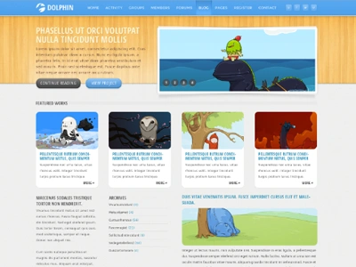 Dolphin - Index blog clean dolphin homepage index minimal web website wordpress